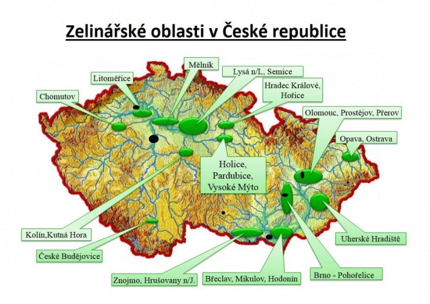 Kde se pěstuje zelenina v ČR?